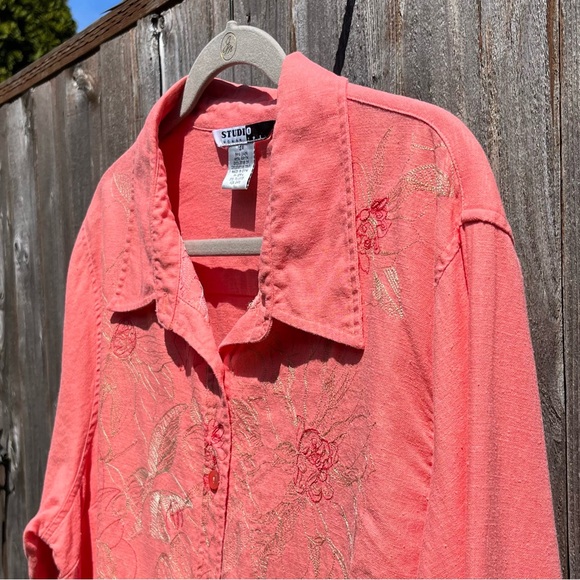 Studio woman by JPR linen blend top size 2X - Picture 6 of 15